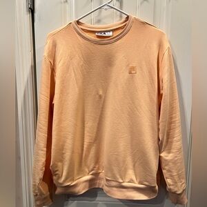 Fila Peach Orange Sweatshirt Pullover with Side Pockets Sz Large